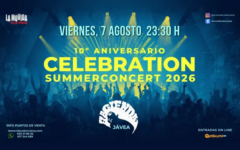 Entradas disponibles: Celebration Summerconcert 2026 en Hacienda Jávea